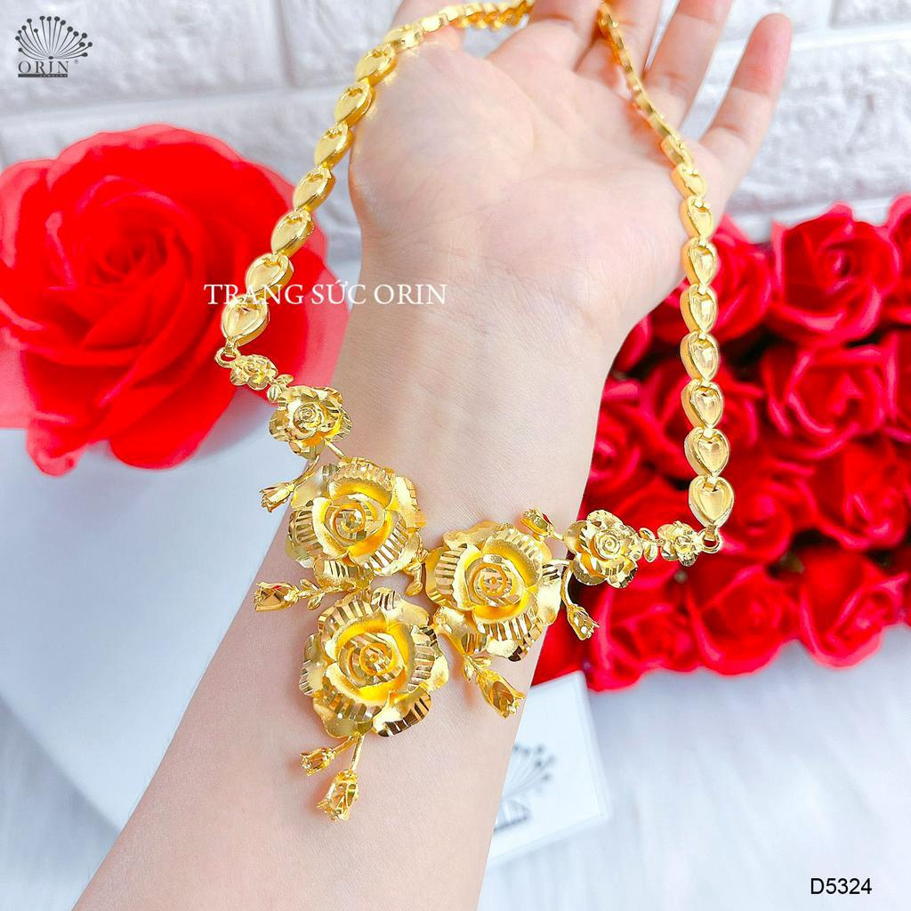 Dây chuyền cưới hoa mai màu 24 thiết kế cao cấp Orin D5323