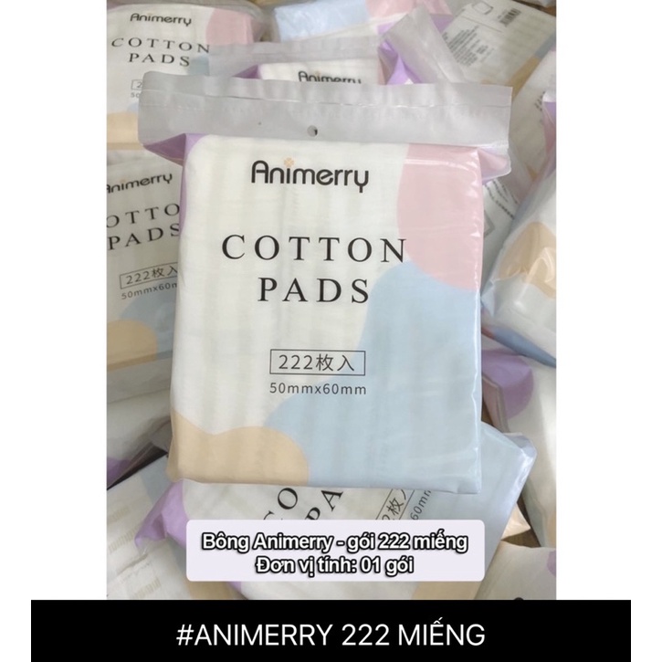 Bông tẩy trang 3 lớp Cotton Pads túi 222 miếng