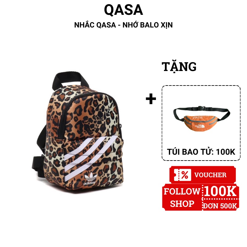 Balo nữ mini Classic Graphic thời trang họa tiết da báo phong cách ulzzang