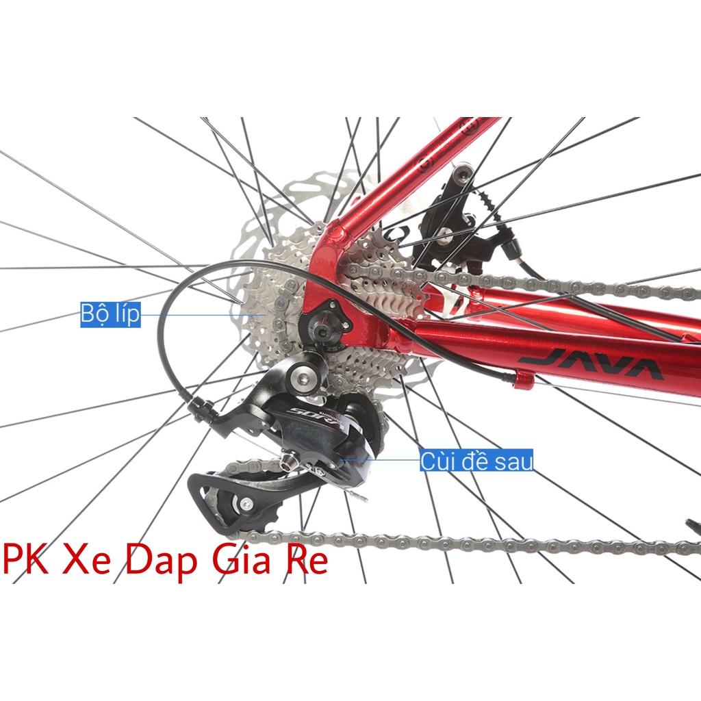 Xe đạp JAVA thương hiệu Ý, Xe đạp đua JAVA Veloce, Khung nhôm 6061 siêu nhẹ, Tay đề lắc Decaf, Xe mới, Bảo hành 1 năm