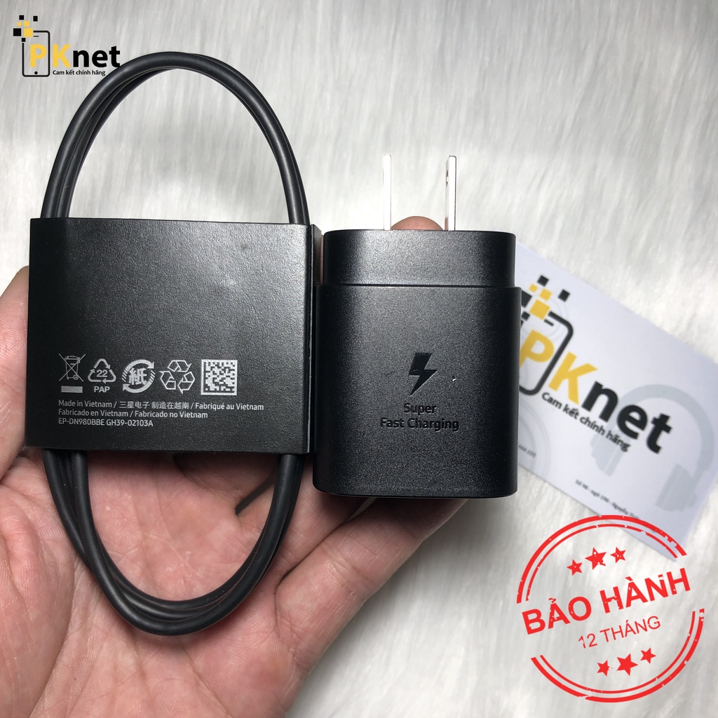 Sạc Samsung 25w Chính hãng - Bản Chân dẹt, sạc siêu nhanh.