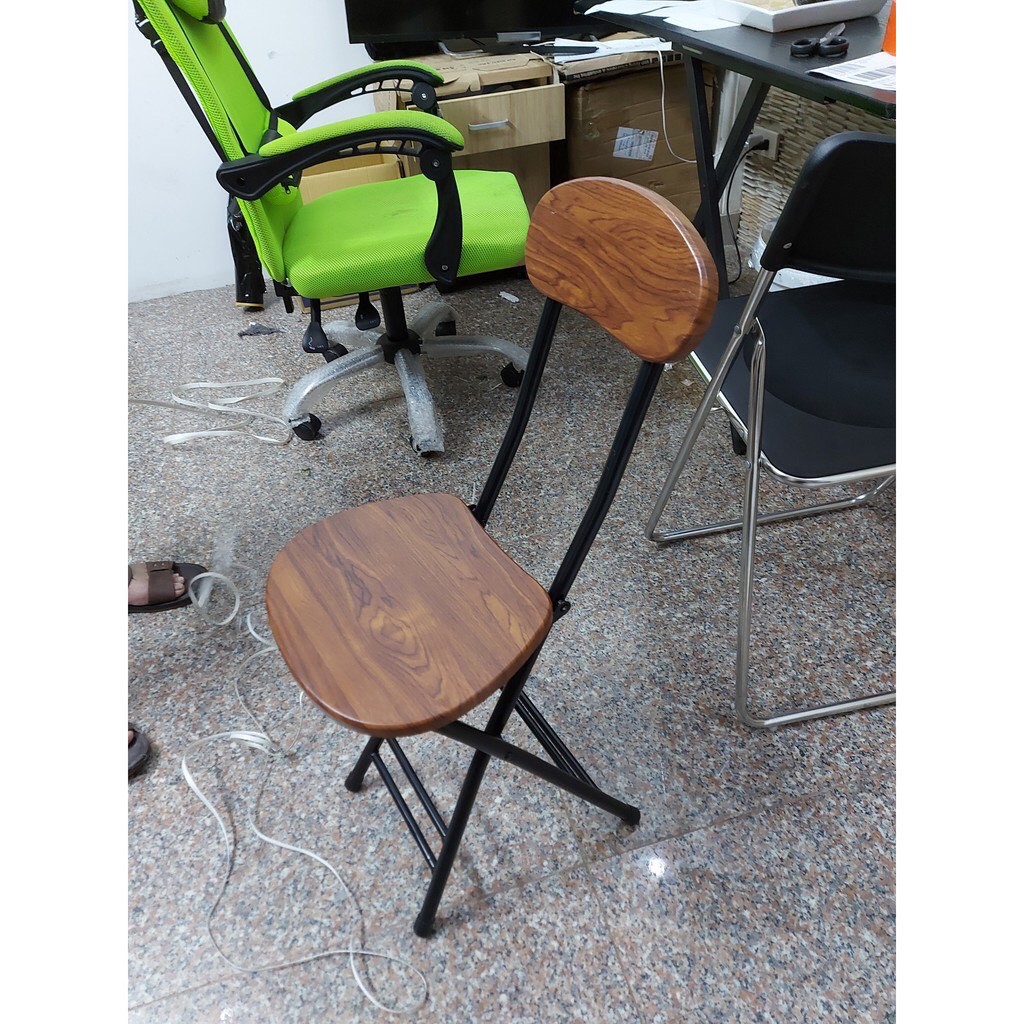 Ghế Gấp Gọn Tiện Lợi, Khung Kim Loại Chống Rỉ Sét - Kích thước 40x40x80cm