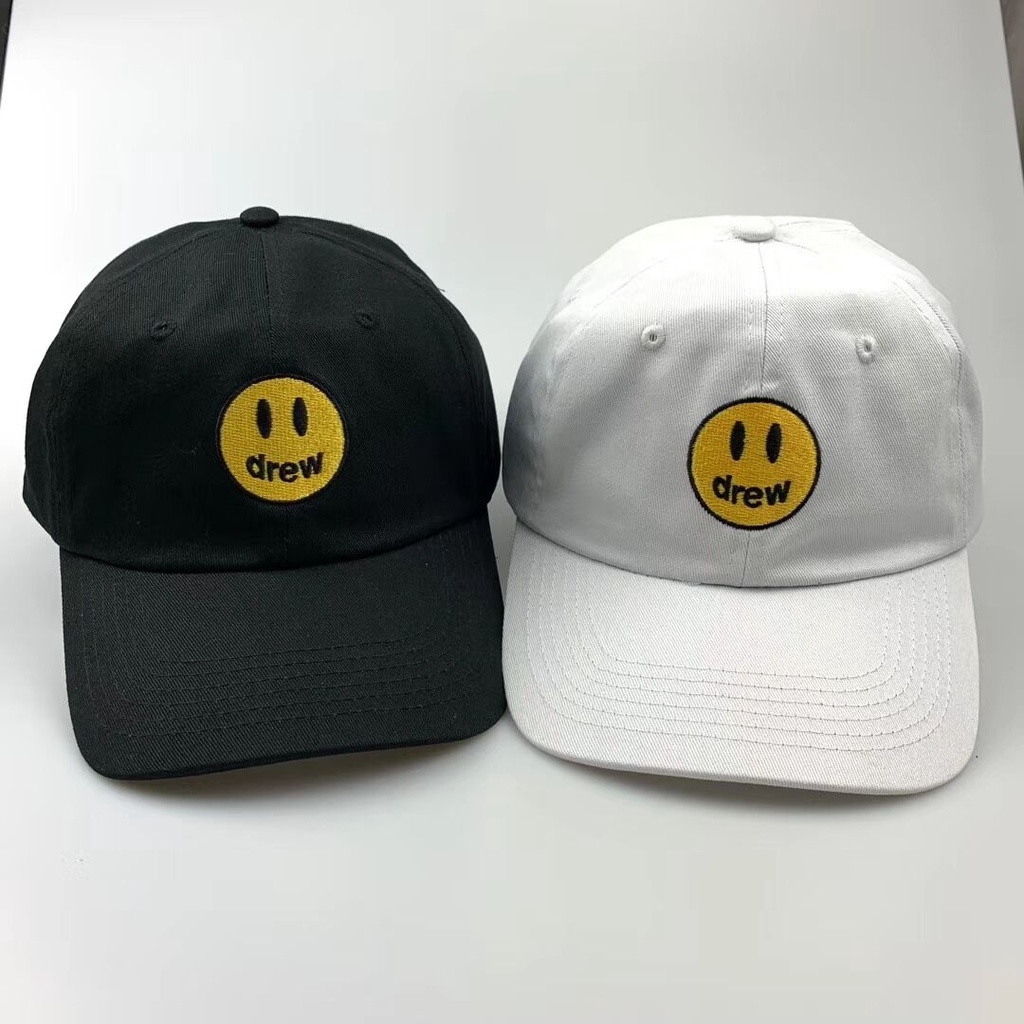 Mũ lưỡi trai ❤️ Nón kết thêu hình mặt DREW chất kaki nhung cao cấp form unisex nam nữ nhiều màu LT04
