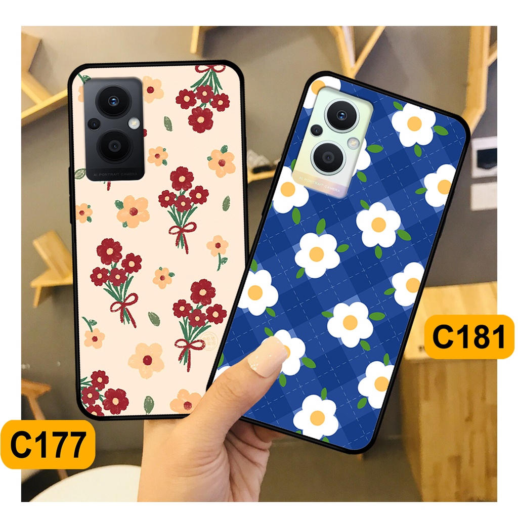 Ốp Oppo Reno 7 4G - Reno 7 5G / Reno 7Z 5G in hình hoa cỏ nhẹ nhàng,họa tiết caro xinh xắn.ốp lưng chống sốc