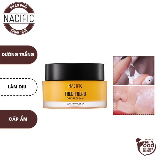 Kem Dưỡng Trắng, Làm Dịu Da NACIFIC Fresh Herb Origin Cream 50ml