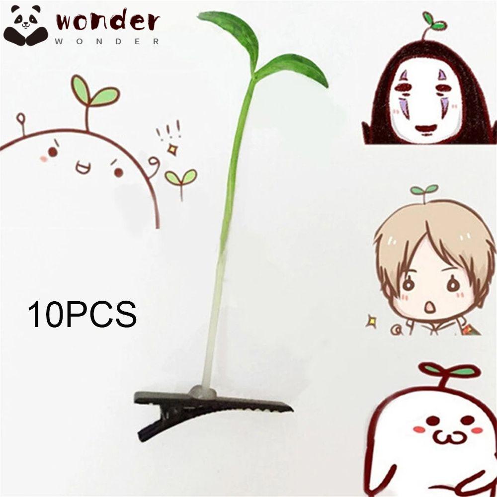 Set 10 kẹp tóc hình cây mầm mini hoạt hình dành cho bé trai gái