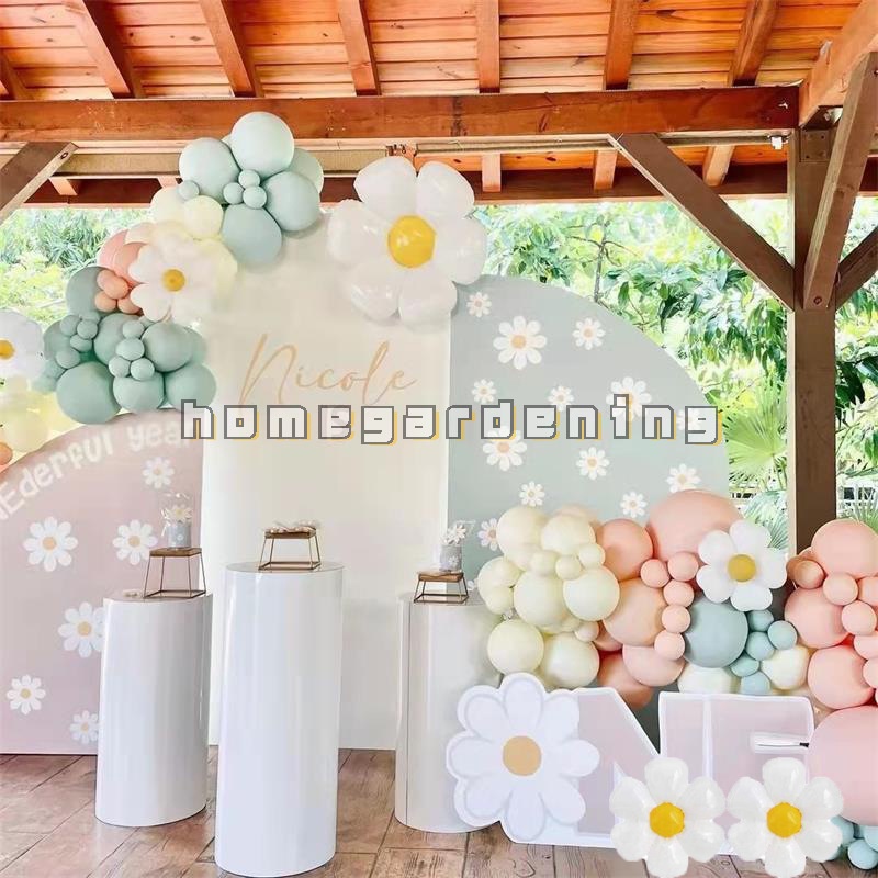 Bong bóng nhôm mỏng hình hoa cúc trắng thích hợp trang trí tiệc