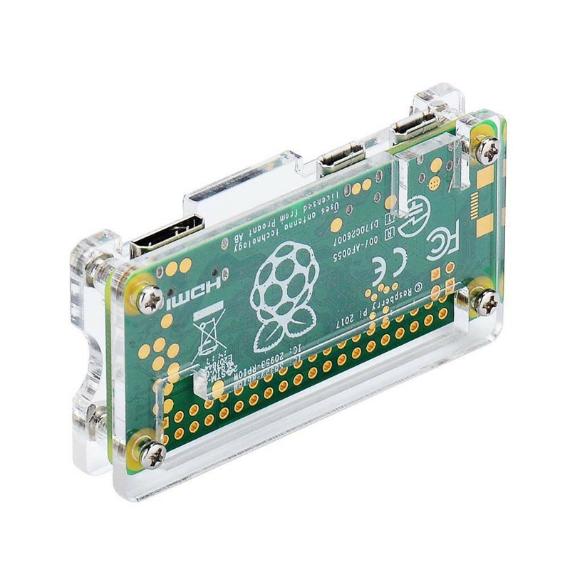 Acrylic Case Kit for Raspberry Pi Zero W and Pi Zero with Heat Sink