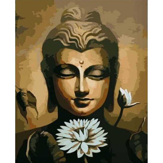 Tranh sơn dầu số hóa tự tô màu theo số có khung - Tranh Phật (40*50) | BigBuy360 - bigbuy360.vn