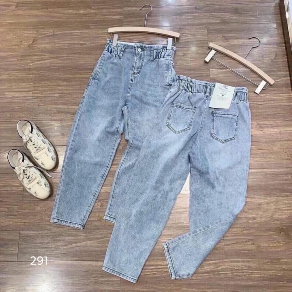 (KÈM ẢNH THẬT ) QUẦN BAGGY JEAN, BÒ CẠP CHUN TRƠN SIÊU HOT, TJTCOI4