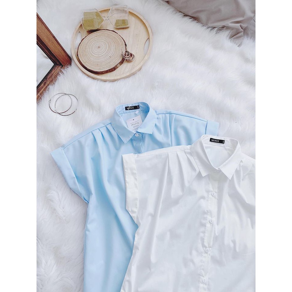 MINX - Áo Shoulder Pleated Shirt