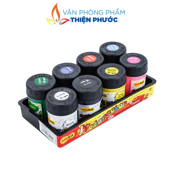 Màu nước Thiên Long 8 màu Colorkit WACO-C03 THIỆN PHƯỚC