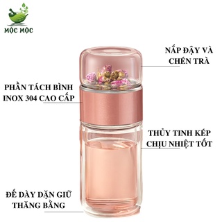 Bình trà thủy tinh nhập khẩu Mộc Mộc