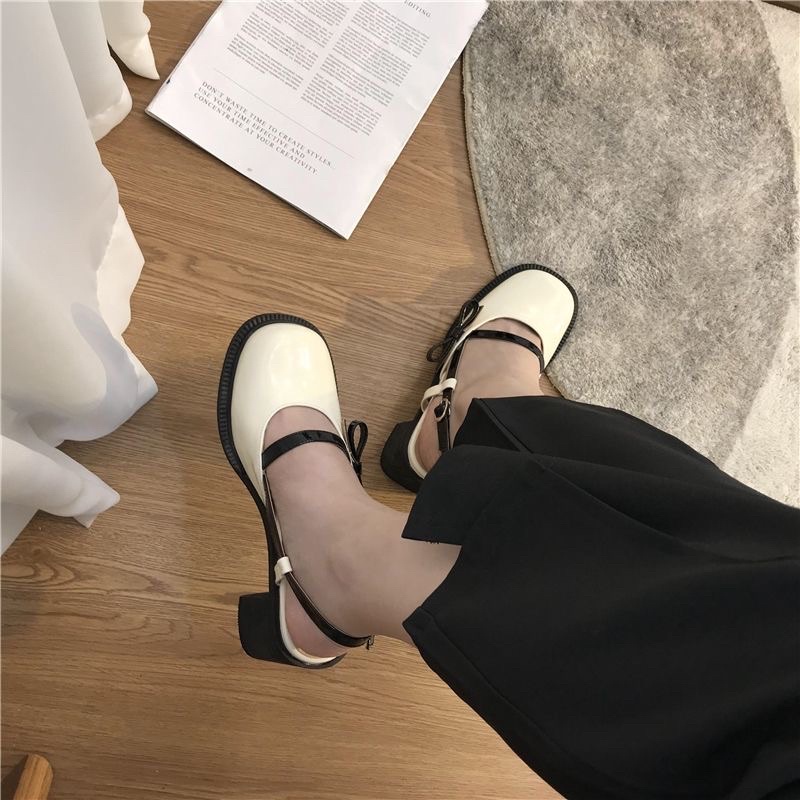 Giày cao gót nữ Mary Jane phong cách retro Pháp 2022🎀
