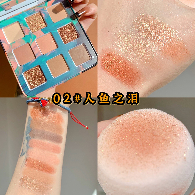 Biya Biya Sea Eye Shadow Pearl Matte Big Earth Color Shiny Eye Shadow Disks Its Sinh viên Model Super Fire Eye Shadow son vaseline son duong moi vaseline 725ml son dưỡng môi vaseline son dưỡng vaseline son vaseline