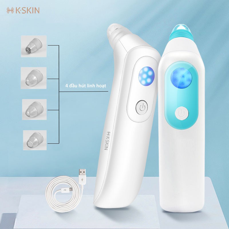 Máy hút mụn đầu đen KSKIN KD802⚡FREESHIP⚡4 đầu hút, thu nhỏ lỗ chân lông và làm mịn da, đổi trả hàng trong 7 ngày