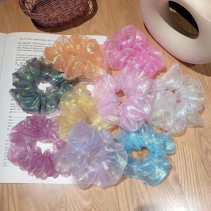 Scrunchies dây buộc tóc Hologram siêu xinh