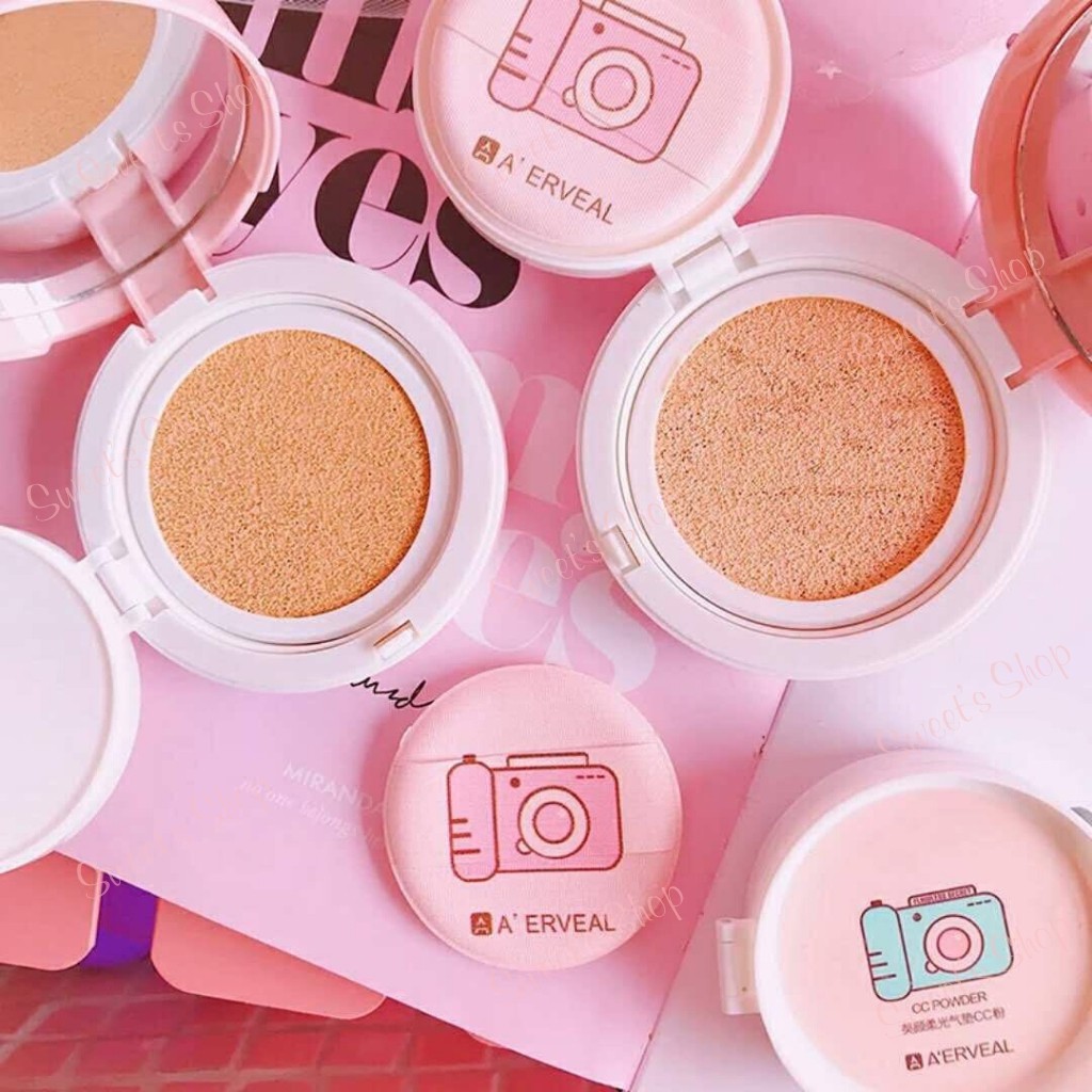 Set Phấn Nước Nền💖FREESHIP💖Set Phấn Nước Nền A'ERVEAL Máy Ảnh CC Powder [Tặng Kèm Lõi Thay Dễ Thương] | WebRaoVat - webraovat.net.vn