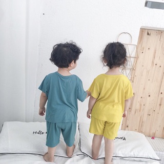 Set 3 bộ cộc tay trơn Minky mom