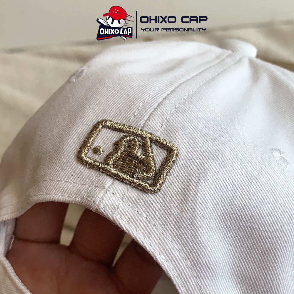Mũ lưỡi trai NY nữ nón MLB xuất dư thêu logo nổi khóa vàng OHIXO LT26