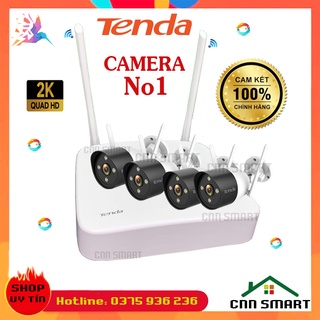 Trọn bộ kit 4 Camera IP Wifi Tenda 3MB 2K siêu nét K4W-3TC - Tenda Chính hãng