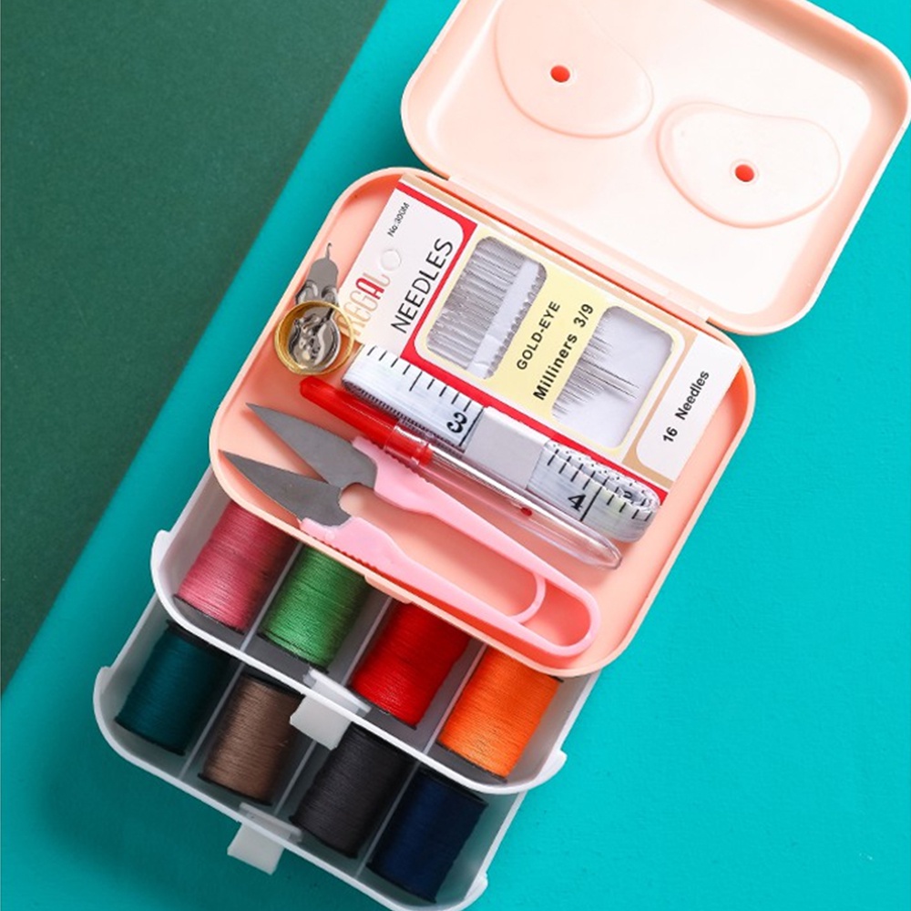 #Bộ Hộp Kim Chỉ May Vá TAI MÈO COOL Đầy Đủ Gia Đình 37 Món - Kim Khâu, Chỉ, Kéo, Thước Dây