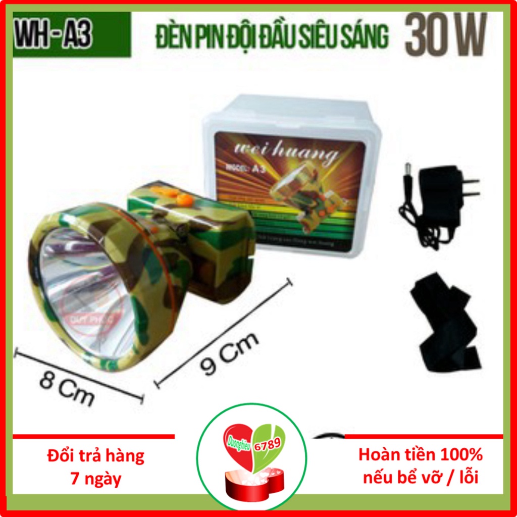 đèn pin đội đầu, đèn pin đeo trán siêu sáng - Duonghieu6789