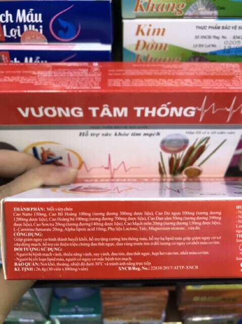 Vương tâm thống-mua 6 tặng 1hỗ trợ sức khoẻ tim mạch