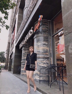 Bộ vest kaki cộc tay