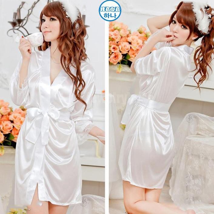 FREESHIP TẶNG KHẨU TRANG Áo choàng ngủ lụa satin cao cấp sexy gợi cảm tặng quần chip chữ T cùng màu