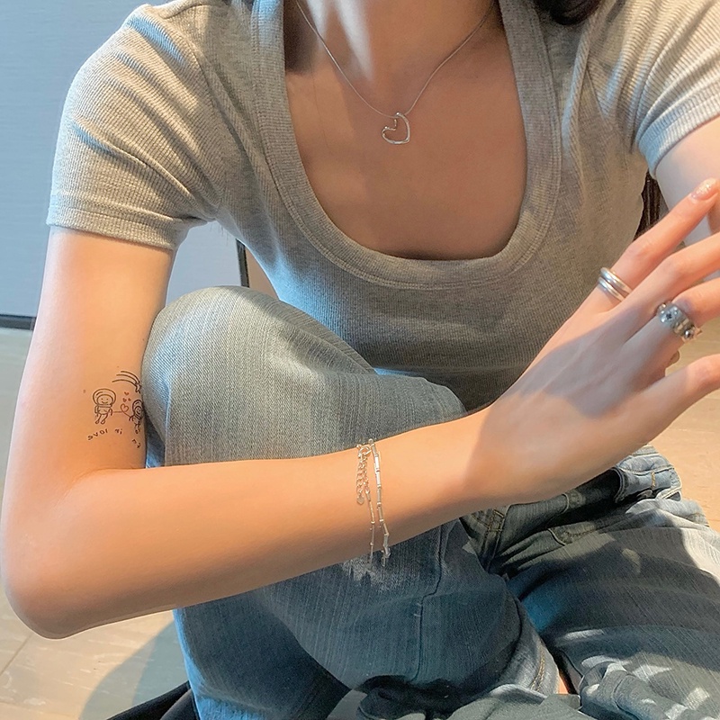 Vòng cổ Mặt Trái Tim Rỗng Đơn Giản