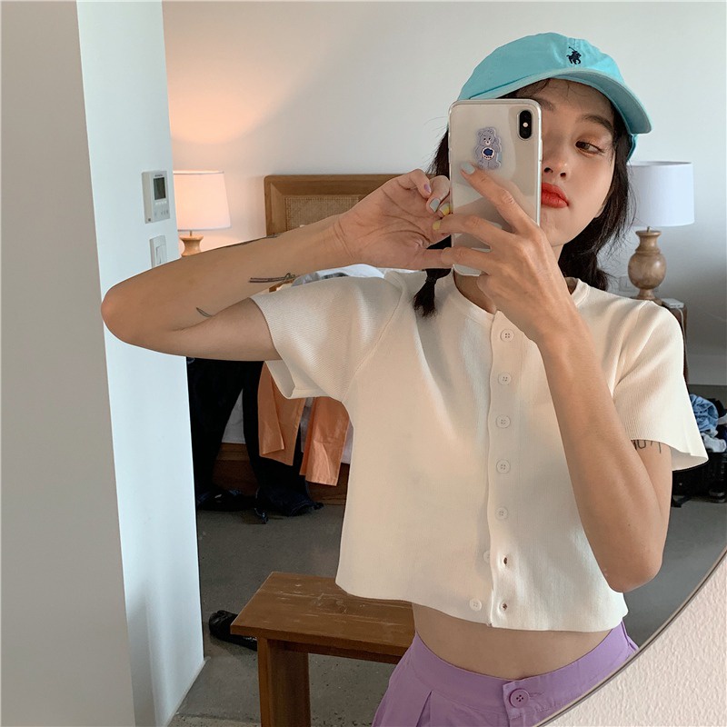 Áo Cardigan Dệt Kim Tay Ngắn / Ngắn Phong Cách Thời Trang Mới 2022 Cho Nữ