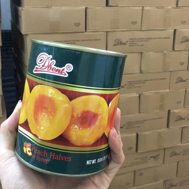 Đào Hộp/Đào Ngâm DBENT lon 850g SIÊU GIÒN SIÊU NGON GIÁ ỔN ÁP