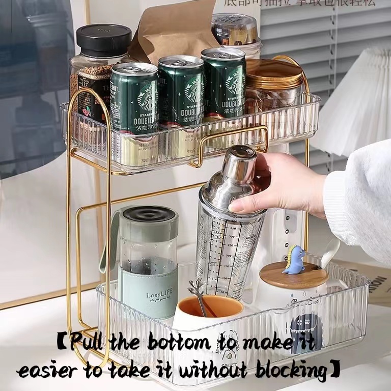 Khay Đựng Cốc Trà / Cà Phê Hai Lớp Trong Suốt Chống Bụi Sức Chứa Lớn