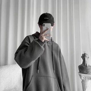 Áo hoodie nỉ bông trơn màu xám/xám xanh unisex/nam nữ unisex/ hoodie trơn