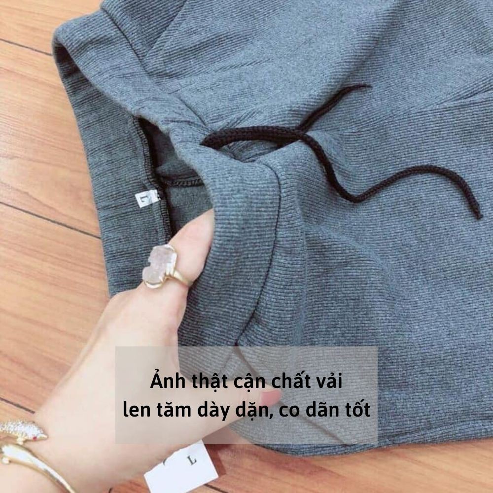 {Amanda}Quần Jogger nữ Len Gân dây dút Dày Dặn Tôn Dáng Nhiều Size 2 màu HOTHIT mặc siêu chất