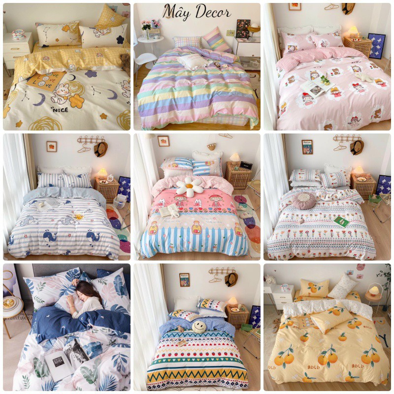 Bộ Chăn Ga Gối ❤️FREESHIP❤️ 100% Cotton Living bộ 4 món - drap giường cao cấp (nhắn shop để free bo chun) | BigBuy360 - bigbuy360.vn