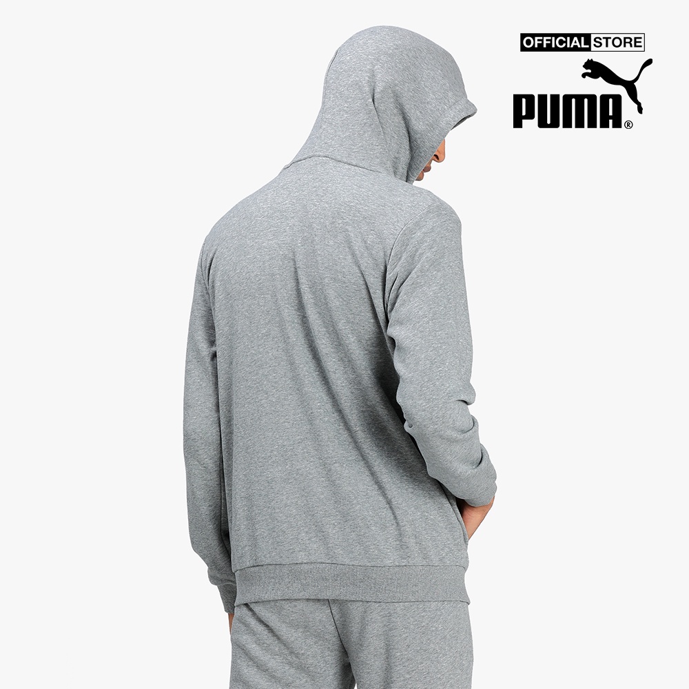 PUMA - Áo khoác thể thao nam phối zip Essentials Small Logo 586704-53