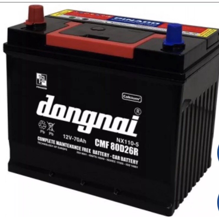 Bình ắc quy 12v khô miễn bảo dưỡng đồng nai CMF 80D26L | 12V - 70ah
