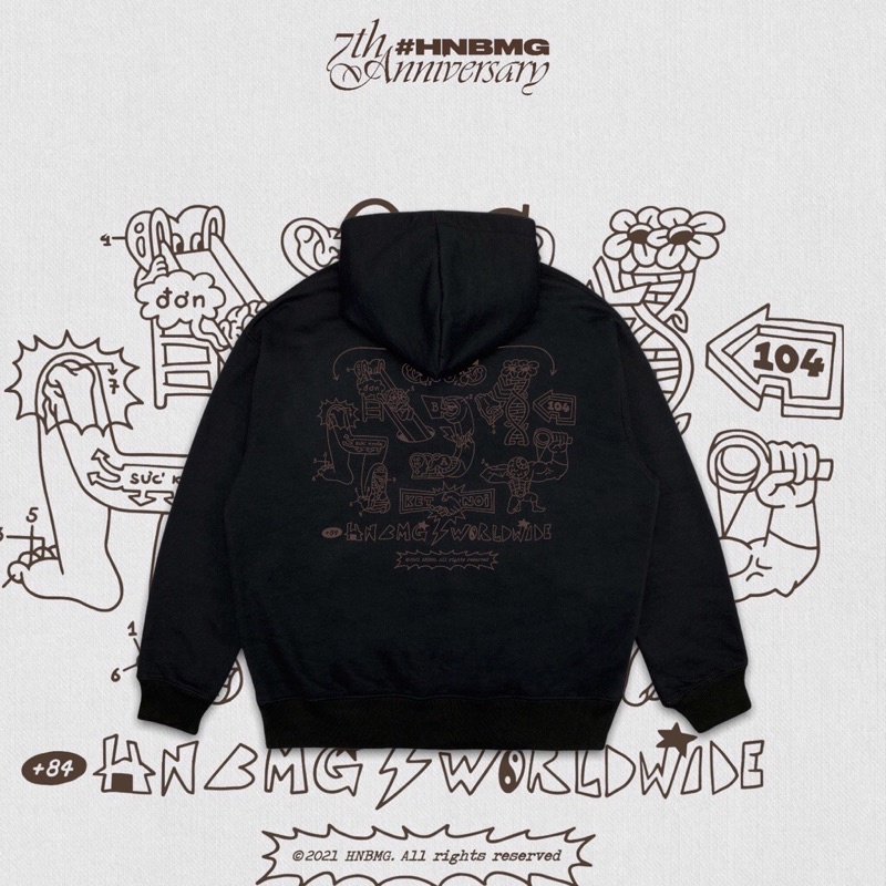 Áo Hoodie HNBMG 7TH ANNIVERSARY " KẾT NỐI "