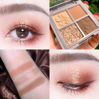 [Hàng mới về] Bảng phấn mắt NOVO 4 ô màu nhũ lấp lánh