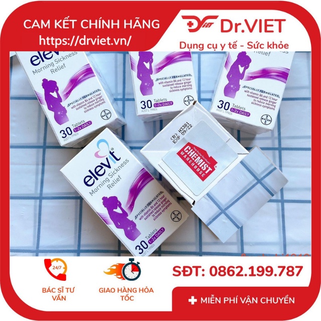 Viên uống chống ốm nghén Elevit - Viên uống hỗ trợ giảm các triệu chứng do ốm nghén, giảm các cảm giác buồn nôn và nôn