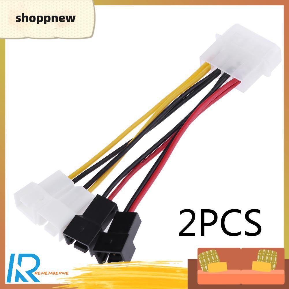 Bộ 2 Dây Cáp Chuyển Đổi Nguồn Điện 4-pin Molex Sang 3-pin 12vx2 / 5vx2