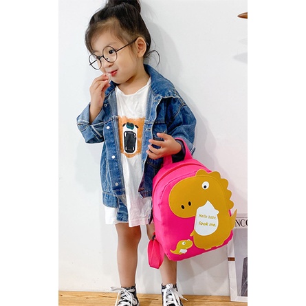 Balo hình khủng long cho bé trai, bé gái đi học mẫu giáo size 24cm BALO-551