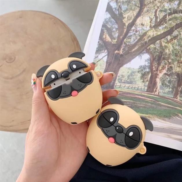 CAMSTORE Ốp tai nghe Airpods hình chó pug