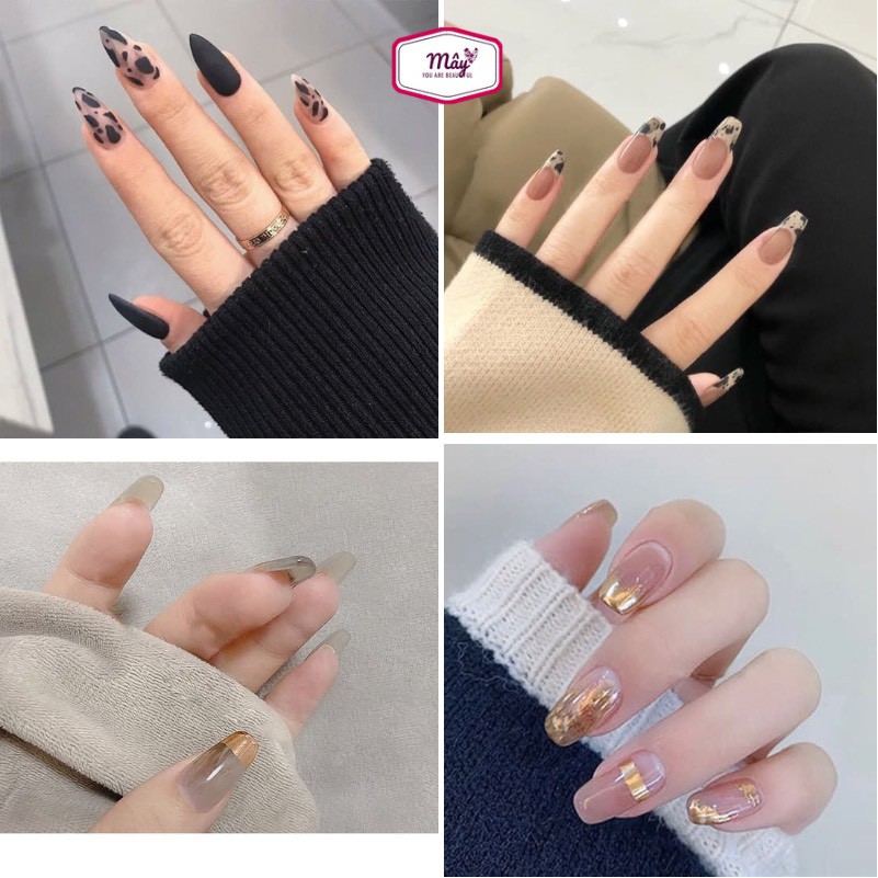 Set 24 móng tay giả kèm keo trang trí nghệ thuật đẹp xinh chống nước CP