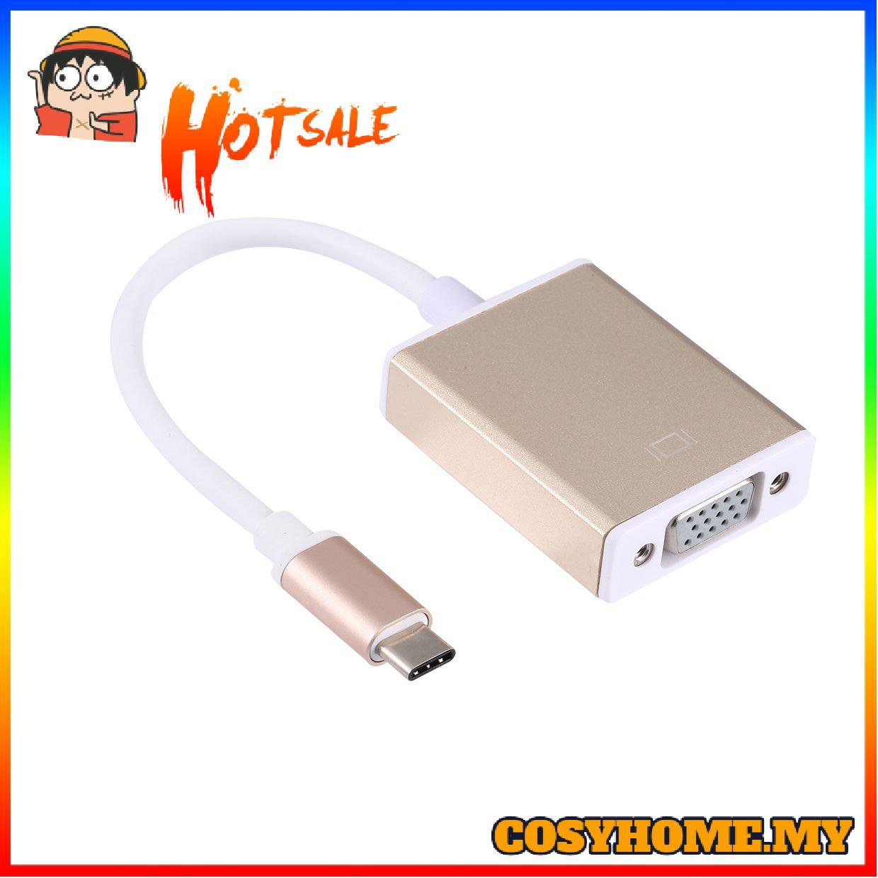 Dây Cáp Chuyển Đổi Từ Cổng Usb C Sang Cổng Vga 3 Cổng Dành Cho Macbook