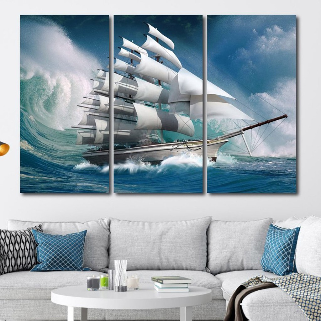 Tranh Treo Tường Phong Thuỷ Phòng Khách, Mừng Tân Gia, Mừng Khai Trương Thuận Buồm Xuôi Gió 33 TƯỜNG