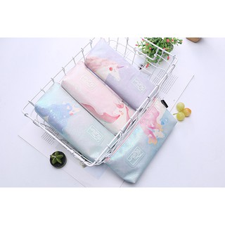 Bóp viết học sinh unicron ánh kim kích thước 21x8 cm, chất liệu pu không thấm nước