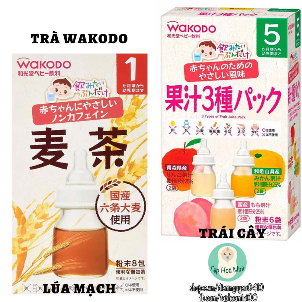 Trà wakodo lúa mạch, trái cây cho bé -Tạp hoá mint